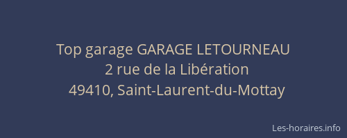 Top garage GARAGE LETOURNEAU