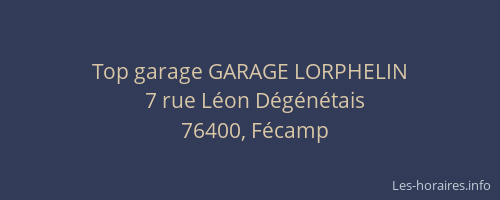 Top garage GARAGE LORPHELIN