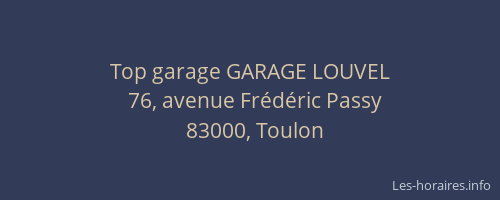 Top garage GARAGE LOUVEL