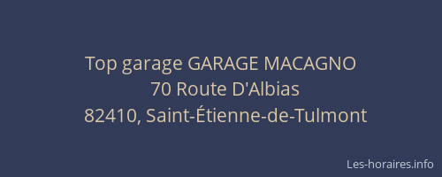 Top garage GARAGE MACAGNO