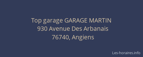 Top garage GARAGE MARTIN