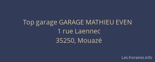 Top garage GARAGE MATHIEU EVEN