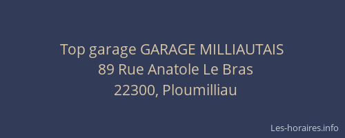 Top garage GARAGE MILLIAUTAIS