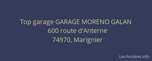 Top garage GARAGE MORENO GALAN