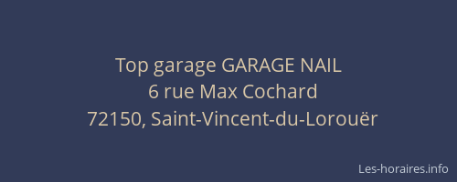 Top garage GARAGE NAIL
