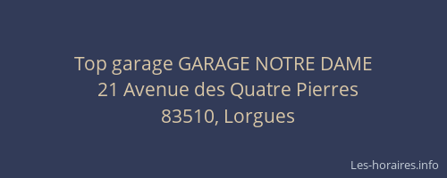 Top garage GARAGE NOTRE DAME
