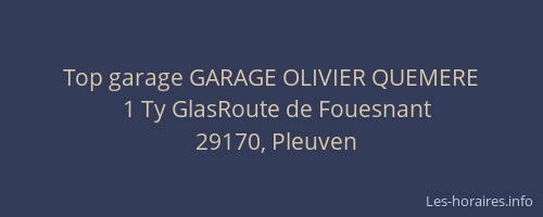 Top garage GARAGE OLIVIER QUEMERE