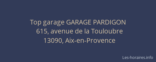 Top garage GARAGE PARDIGON