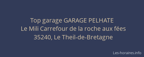 Top garage GARAGE PELHATE