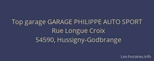 Top garage GARAGE PHILIPPE AUTO SPORT