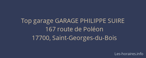 Top garage GARAGE PHILIPPE SUIRE