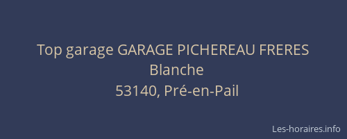 Top garage GARAGE PICHEREAU FRERES