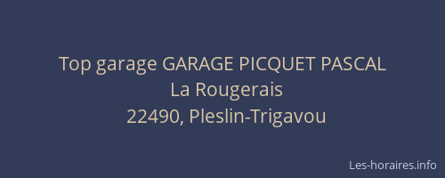 Top garage GARAGE PICQUET PASCAL