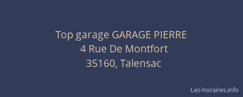 Top garage GARAGE PIERRE