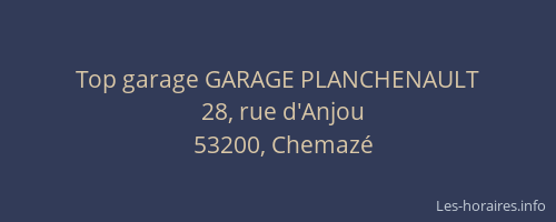 Top garage GARAGE PLANCHENAULT
