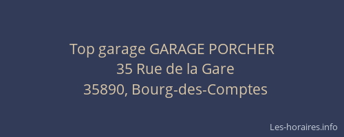 Top garage GARAGE PORCHER