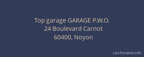 Top garage GARAGE P.W.O.