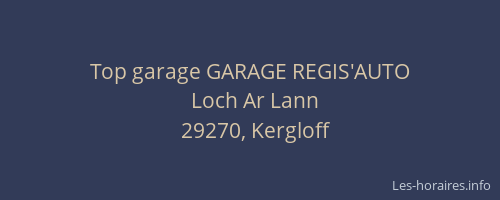 Top garage GARAGE REGIS'AUTO
