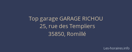 Top garage GARAGE RICHOU