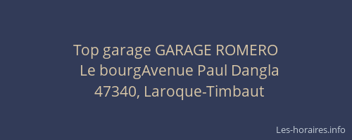 Top garage GARAGE ROMERO