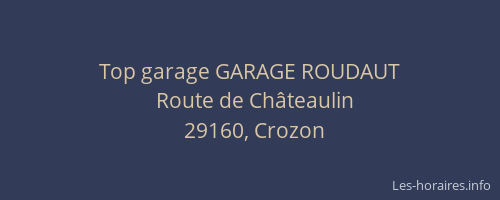 Top garage GARAGE ROUDAUT