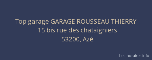 Top garage GARAGE ROUSSEAU THIERRY