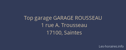 Top garage GARAGE ROUSSEAU