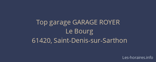 Top garage GARAGE ROYER