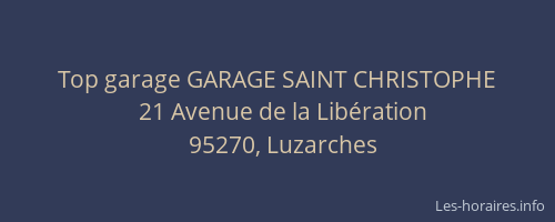 Top garage GARAGE SAINT CHRISTOPHE