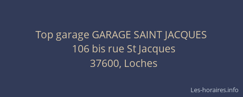 Top garage GARAGE SAINT JACQUES