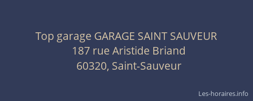 Top garage GARAGE SAINT SAUVEUR