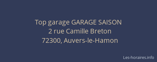 Top garage GARAGE SAISON