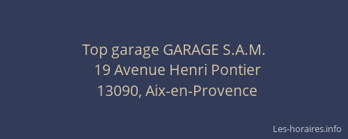 Top garage GARAGE S.A.M.