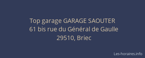 Top garage GARAGE SAOUTER