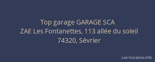 Top garage GARAGE SCA