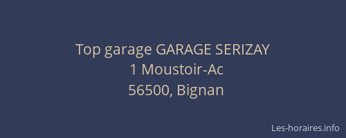 Top garage GARAGE SERIZAY