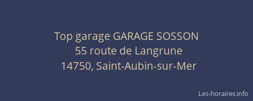 Top garage GARAGE SOSSON