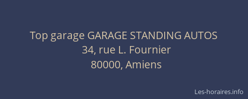 Top garage GARAGE STANDING AUTOS