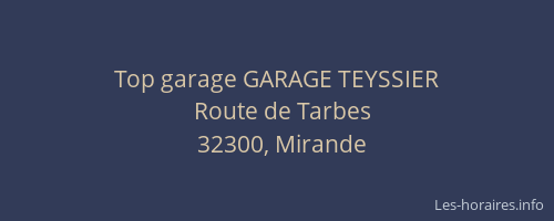 Top garage GARAGE TEYSSIER