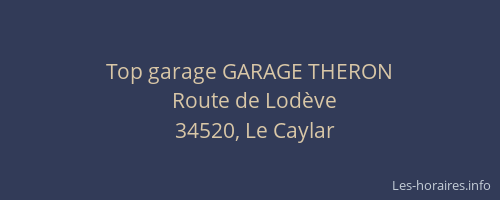 Top garage GARAGE THERON