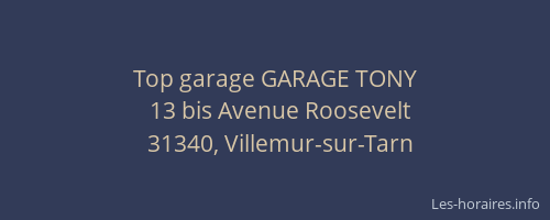 Top garage GARAGE TONY