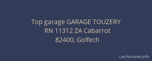 Top garage GARAGE TOUZERY