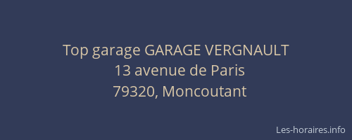 Top garage GARAGE VERGNAULT