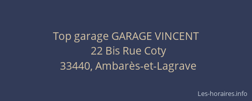 Top garage GARAGE VINCENT