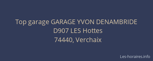 Top garage GARAGE YVON DENAMBRIDE