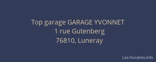 Top garage GARAGE YVONNET