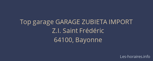 Top garage GARAGE ZUBIETA IMPORT