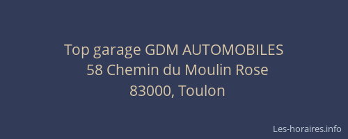 Top garage GDM AUTOMOBILES