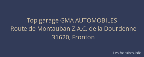 Top garage GMA AUTOMOBILES