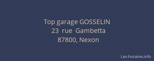 Top garage GOSSELIN